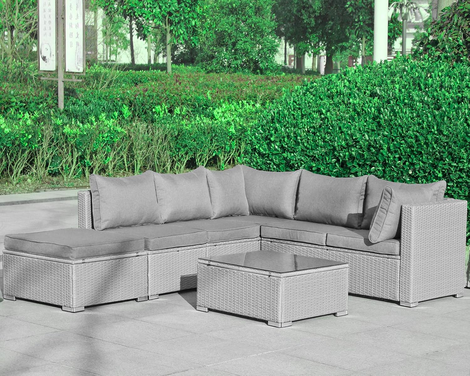 Enjoy Fit Gartenmöbel Rattan Polyrattan Lounge Sitzgruppe ...