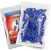 ITBEBE RJ45 Strain Relief Boot Covers - 100 Count Set for Cat5, Cat5e, and Cat6 Ethernet Connectors (Blue)