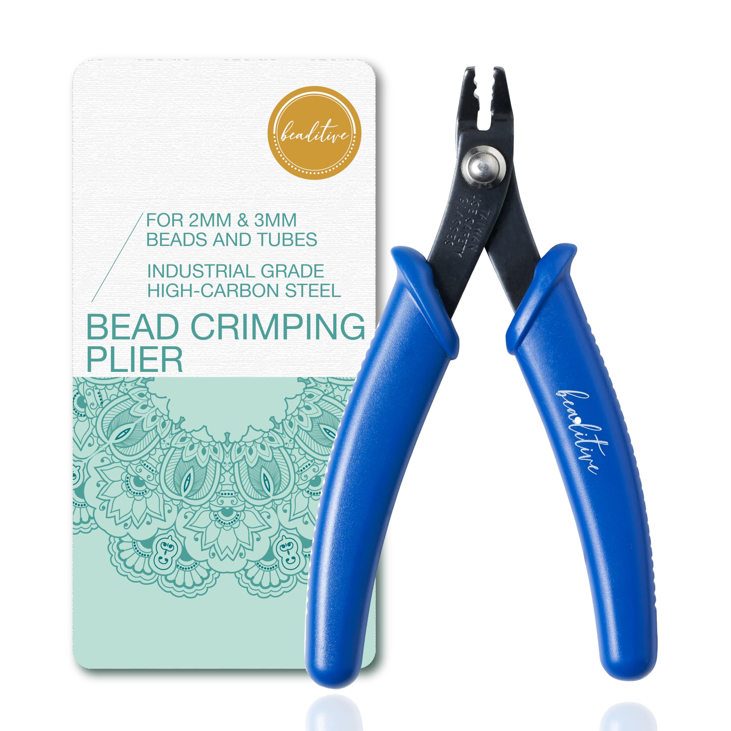 Beaditive Bead Crimping Plier for 2mm & 3mm Beads and Tubes | 5-Inch (Blue)