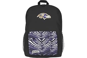 FOCO X ZUBAZ NFL Collab Zebra Printed Backpack, Baltimore Ravens