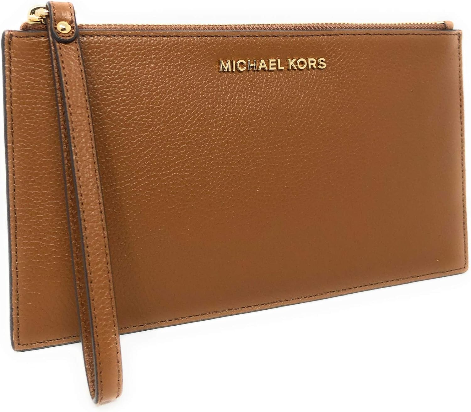 Michael Kors Jet Set Large Leather Zip Clutch Evening Purse