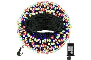 FairyGlim 66ft 200 LED Christmas Lights Outdoor, Christmas Tree Lights Indoor Plug in, Timer & Memory & 8 Modes Twinkle Christmas Xmas String Lights for Tree Wreath Party Outside Decor, Multicolor
