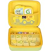 Storage Carrying Case Compatible with Leapfrog Fridge Phonics Magnetic Letter Set, Yellow, Case Only