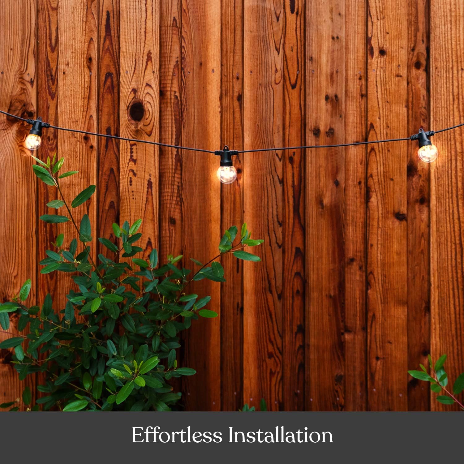 Brightech Ambience Pro - Waterproof Solar LED Outdoor String Lights – 1W Retro Edison Globe Bulbs - 27 Ft Bistro Lights Create Cafe Ambience in Your Yard, Pergola - Warm White: Home Improvement