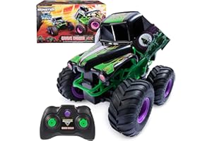 Monster Jam, Official Smash & Bash Grave Digger Remote Control Indoor & Outdoor Vehicle, 1:15 Scale Repairable Monster Truck,
