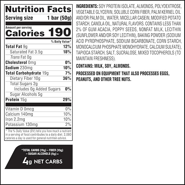 ATKINS SOFT BAKED PROTEIN BARS, LEMON POPPYSEED, 15G PROTEIN, 2G SUGAR, EXCELLENT SOURCE OF FIBER, LOW CARB, 6 PACKS (4 BARS EACH)