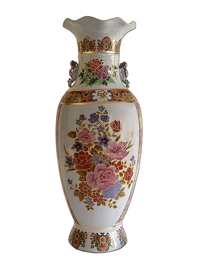 Large Chinese Vintage Xl Floor Vase Porcelain Vase With