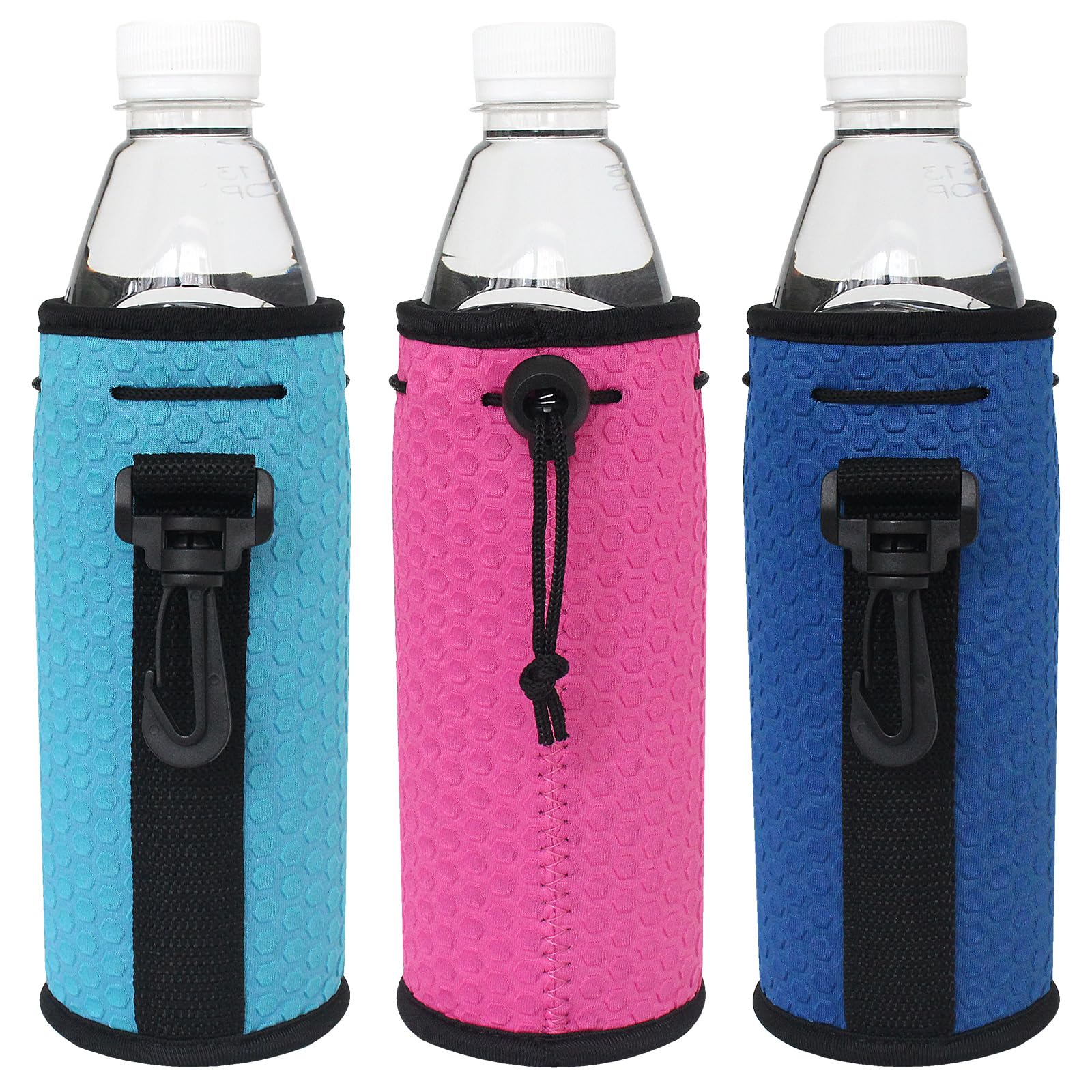 Photo 1 of Xumbtvs Water Bottle Sleeves, 3 Pcs Neoprene Insulators Bottle Carrier Holder with Buckles, fits 16-18oz (Colorful2)
