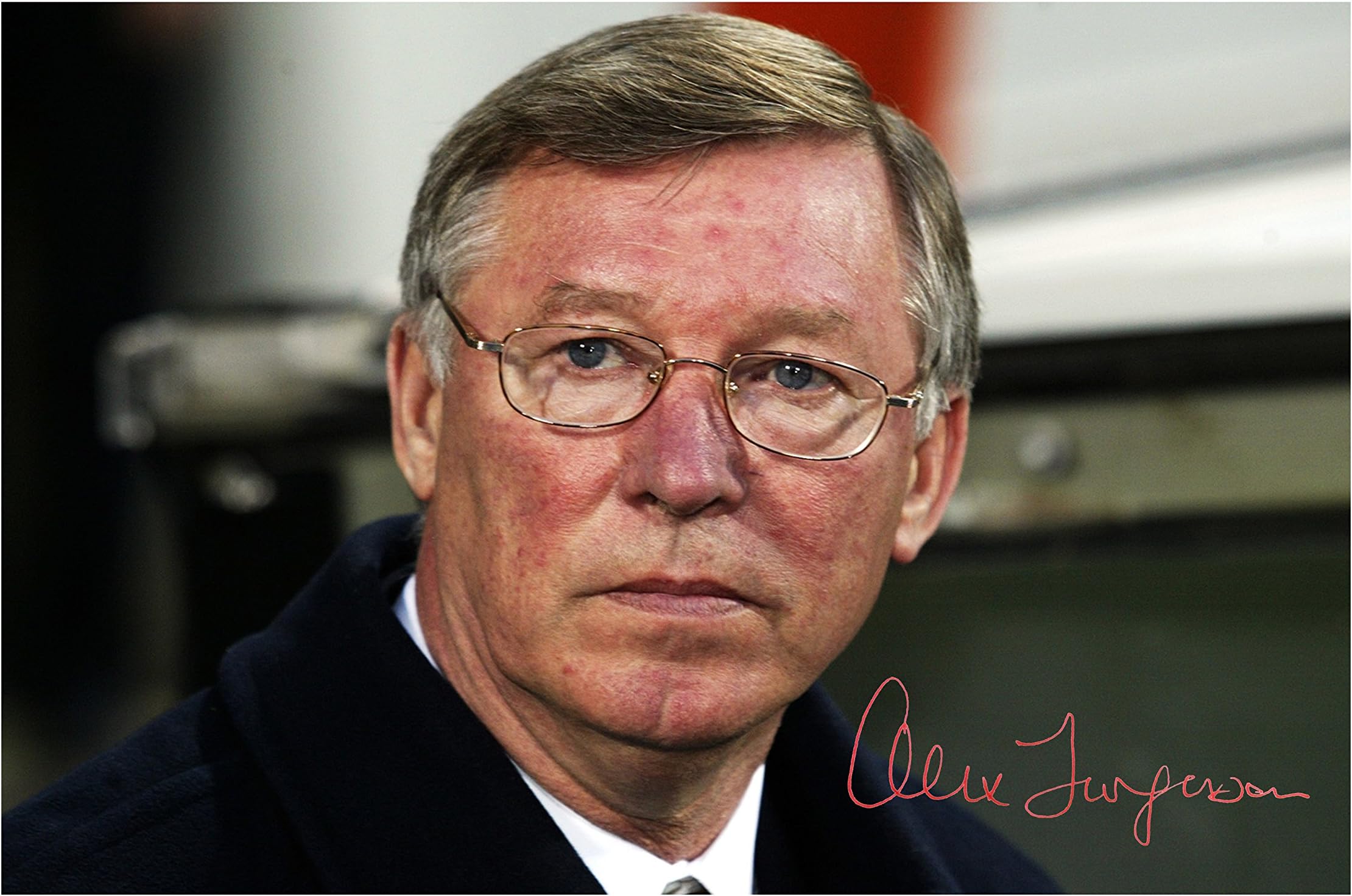 Engravia Digital Alex Ferguson (1) Poster Signed Autograph Reproduction Photo A4 Print (Unframed)