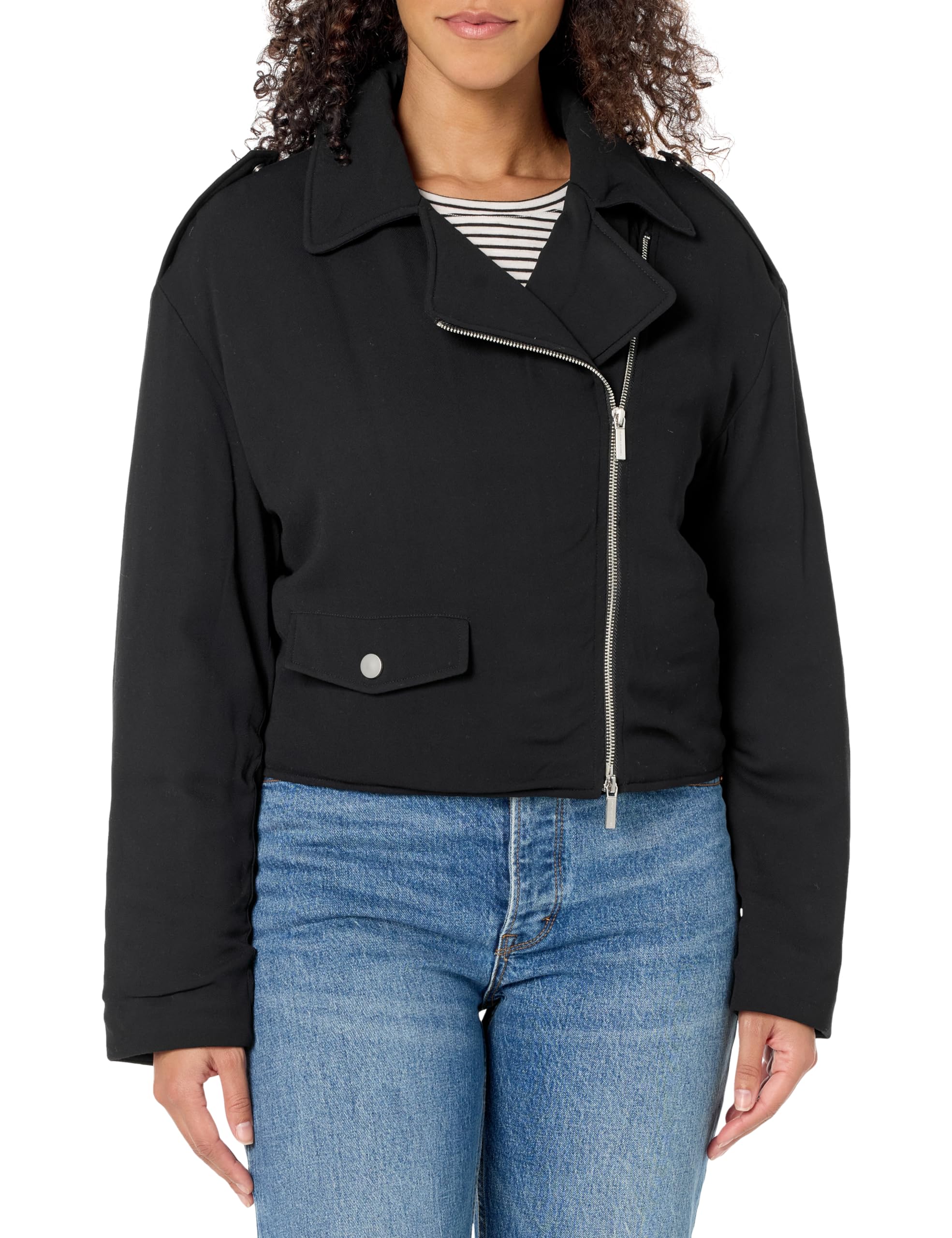 Photo 1 of Armani Exchange Women's Light Weight Moto Jacket,Black, XS