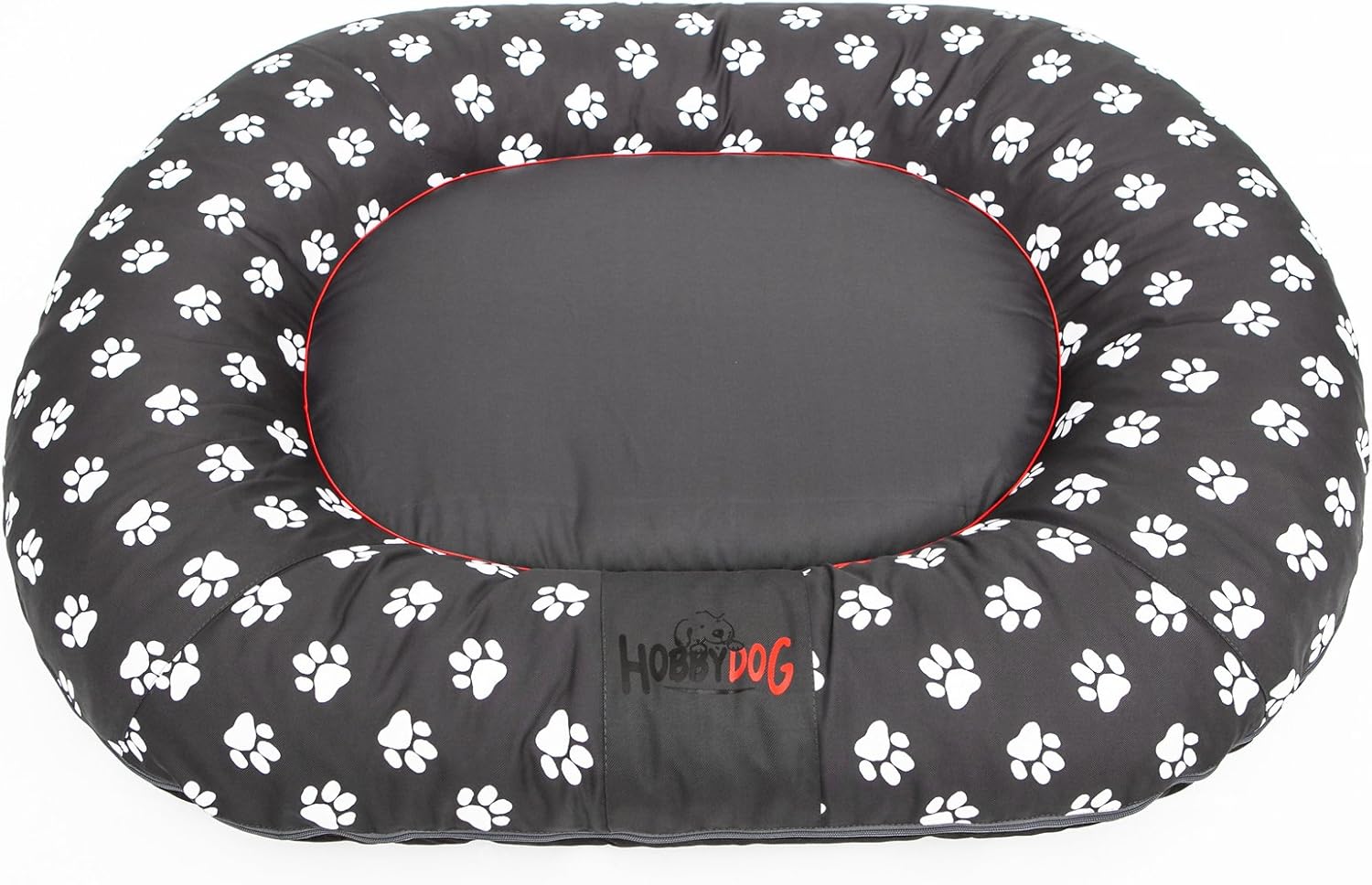 Hobbydog XL PPRSZL3 Dog Bed Pontoon Xl 78 x 100 cm Grey with Paws, XL