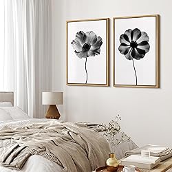 MUDECOR Framed Canvas Print Wall Art Set Black and