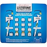 Listerine Ultra-Clean Access Flosser with Two Handles and 100 Disposable Snap Head, Clean Hard to reach Places