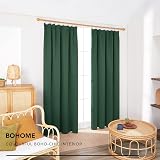 Deconovo Blackout Curtains Pencil Pleat Rod Pocket Dark Forest 2 Panels view 4