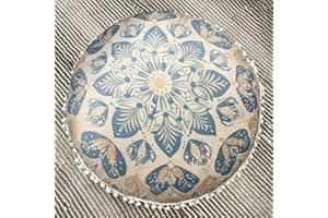 Turnextte 32 in Meditation Floor Cushion, Round Large Floor Pillow for Adult, Yoga Pillows for Sitting On Floor, Boho, Memory Foam Filling