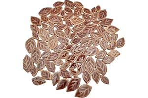 1.1LB Random 3 Size Leaves Ceramics Mosaic Tiles, Making Creative Ceramic Mosaic Pieces for DIY Craft,Flowerpots, Vases, Cups