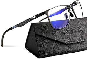 ANYLUV Blue Light Glasses Men, Relieve Eyestrain and Eye Protection, Al-Mg Metal Computer Blue Light Blocking Glasses