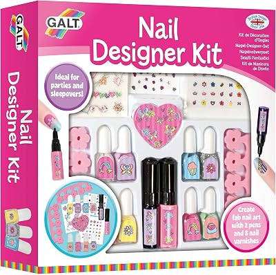 Galt Nail Designer Kit Kids Craft Set with 8 Varieties and 2 Pens