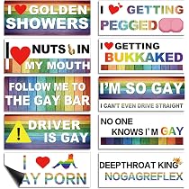 Amazon.com: 76 PCS Original Funny Gay Prank Bumper Stickers, Funny ...