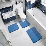 Yimobra Memory Foam Bath Mat 92x61 cm Non-Slip Machine Washable Blue view 7