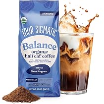 Four Sigmatic Organic Balance Adaptogen Ground Coffee | Medium Roast USDA Organic Coffee with Ashwagandha, Chaga Mushroom, El
