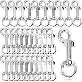 ZORUNNA 30 Pcs Swivel Snap Hooks for Dog Leash, Heavy Duty 2.75" Swivel Clip Clasp, Multipurpose Bolt Snap Single Ended for Keychain Camera Strap Linking Pet Leash (Classic,0.57")