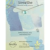 SOULKU Crystal Necklace, Handmade Healing Crystal Jewelry, Inspirational Jewelry For Women, 9x9 mm Cut Glass Crystal, Lobster Clasp and Extender with 16" Nylon Cord