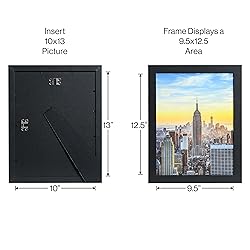 Frame Amo 10x13 Black Modern Picture Frame, 1 inch