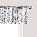 Ambesonne Bicycle Window Valance, Abstract Plain