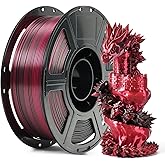 FLASHFORGE Silk Bi-Color PLA Filament 1.75mm, Coextrusion Black Red Dual Color Multicolor 3D Printer Filament, Enchanting Silk Finish with 360° Multicolor Shifting Color Effect
