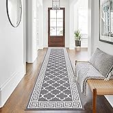 Pauwer Hallway Runner Rug 2'x8' Washable Kitchen Runner Rugs Non Slip Entryway Rug Long Door Mat Indoor Entrance Absorbent Laundry Room Floor Mat Carpet Doormat Front Door Rug, Grey