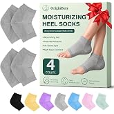 Moisturizing Socks for Women, Silicone Socks & Gel Socks, Heel Socks for Dry Cracked Feet, Heel Protectors for Cracked Heel T