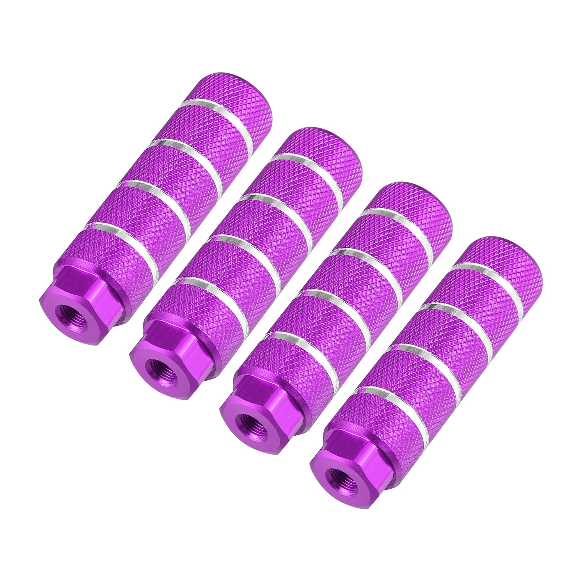 A ABSOPRO BMX MTB Bike Rear Foot Pegs Footrests Purple Fit 3/8 Inch Set of 4