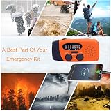 SOLARBABY Solar Radio 3 3-Wold Charge Hand Crank AM FM LED 2000mAh Power Bank view 3