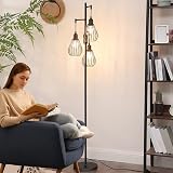EDISHINE Industrial Floor Lamp Dimmable Wire Cage 3 LED Bulbs Included view 7