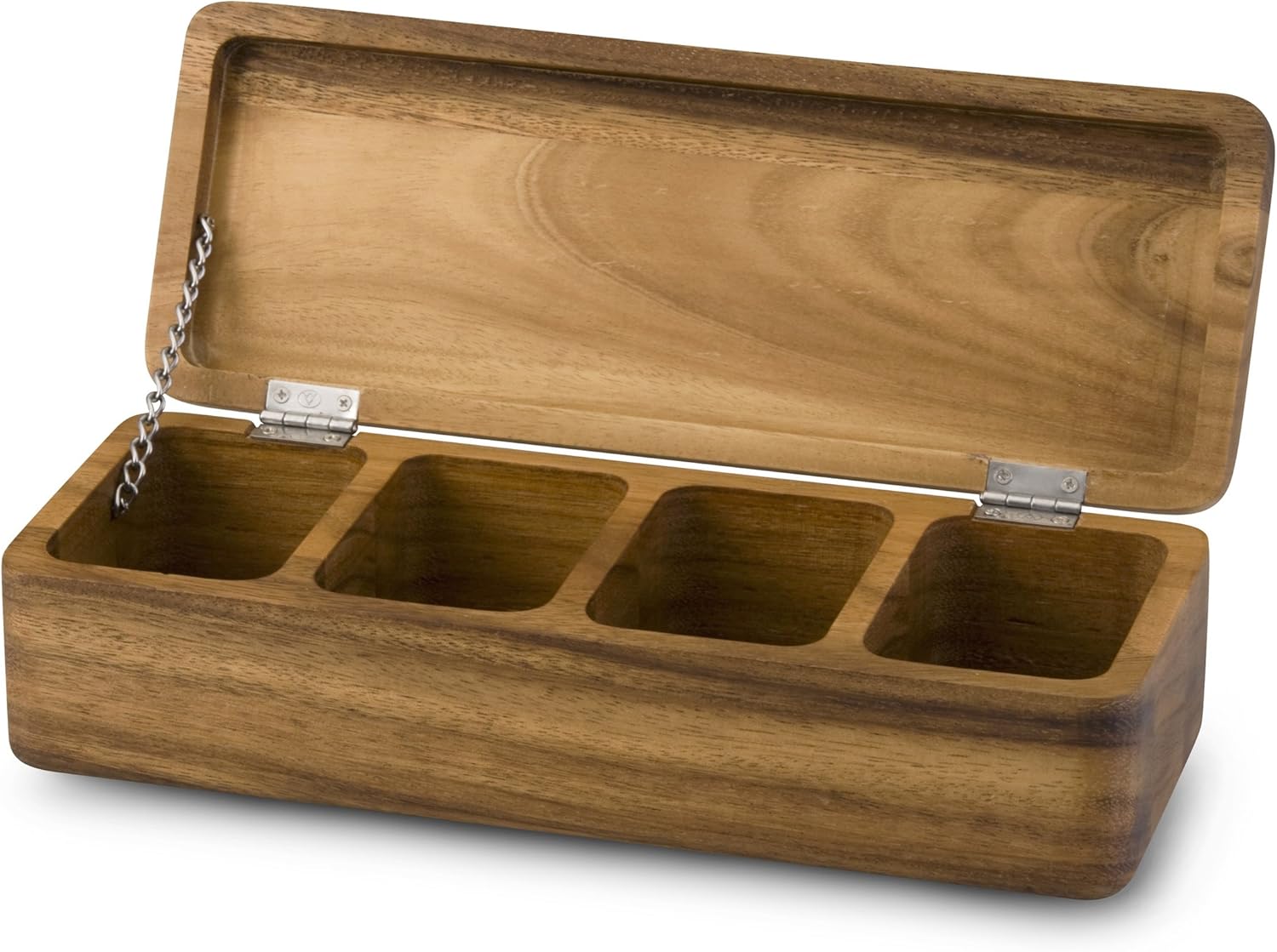 Paula Deen Signature Wood Rectangle Salt Box, Natural Salt