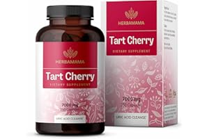 HERBAMAMA Tart Cherry Extract Capsules - Tart Cherry Extract Supplement -Nutritional Tart Cherry Capsules - Non-GMO 7000 mg, 250 Caps