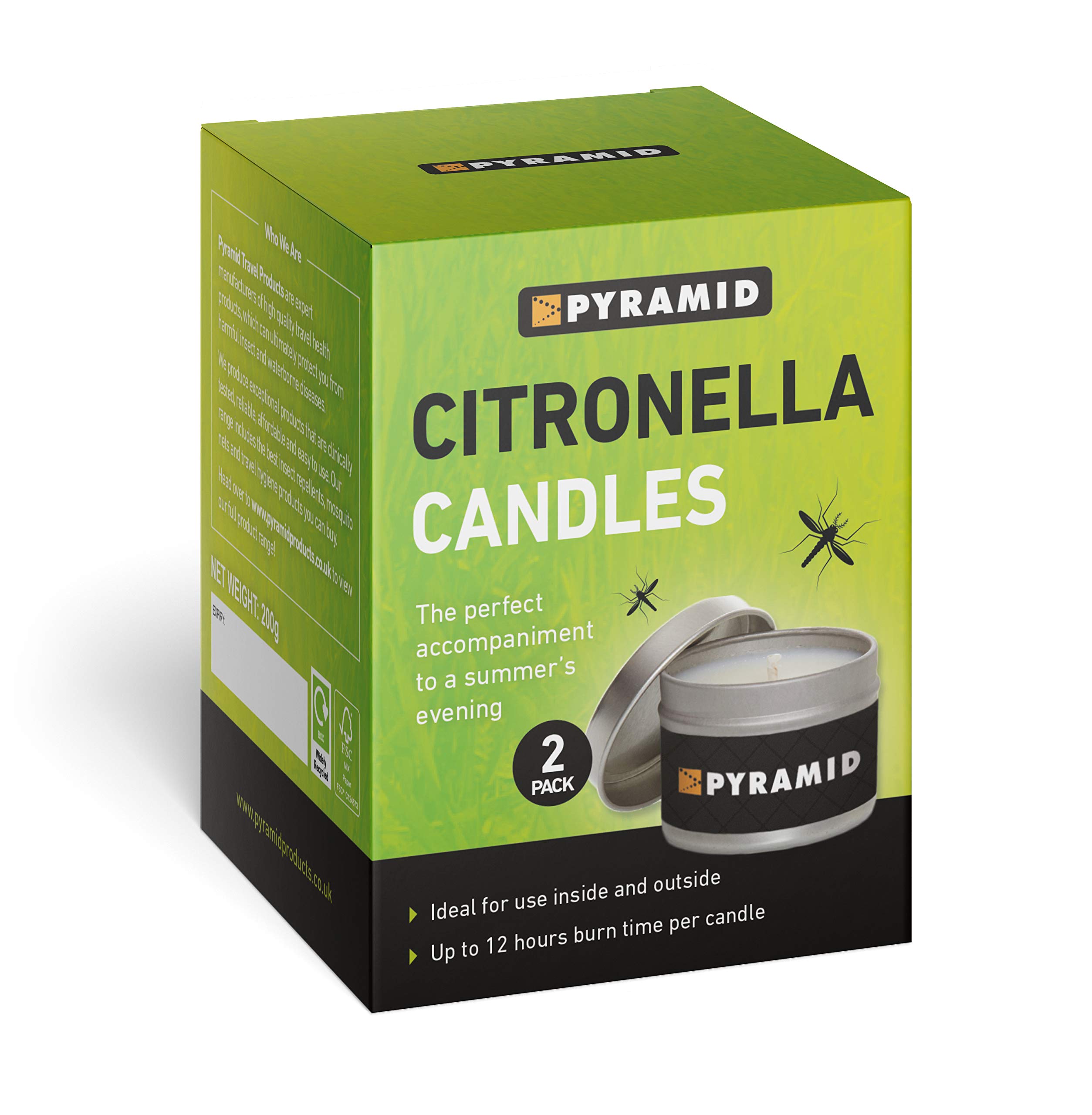 Citronella Candles - 2 Candles in Screw Top Tins