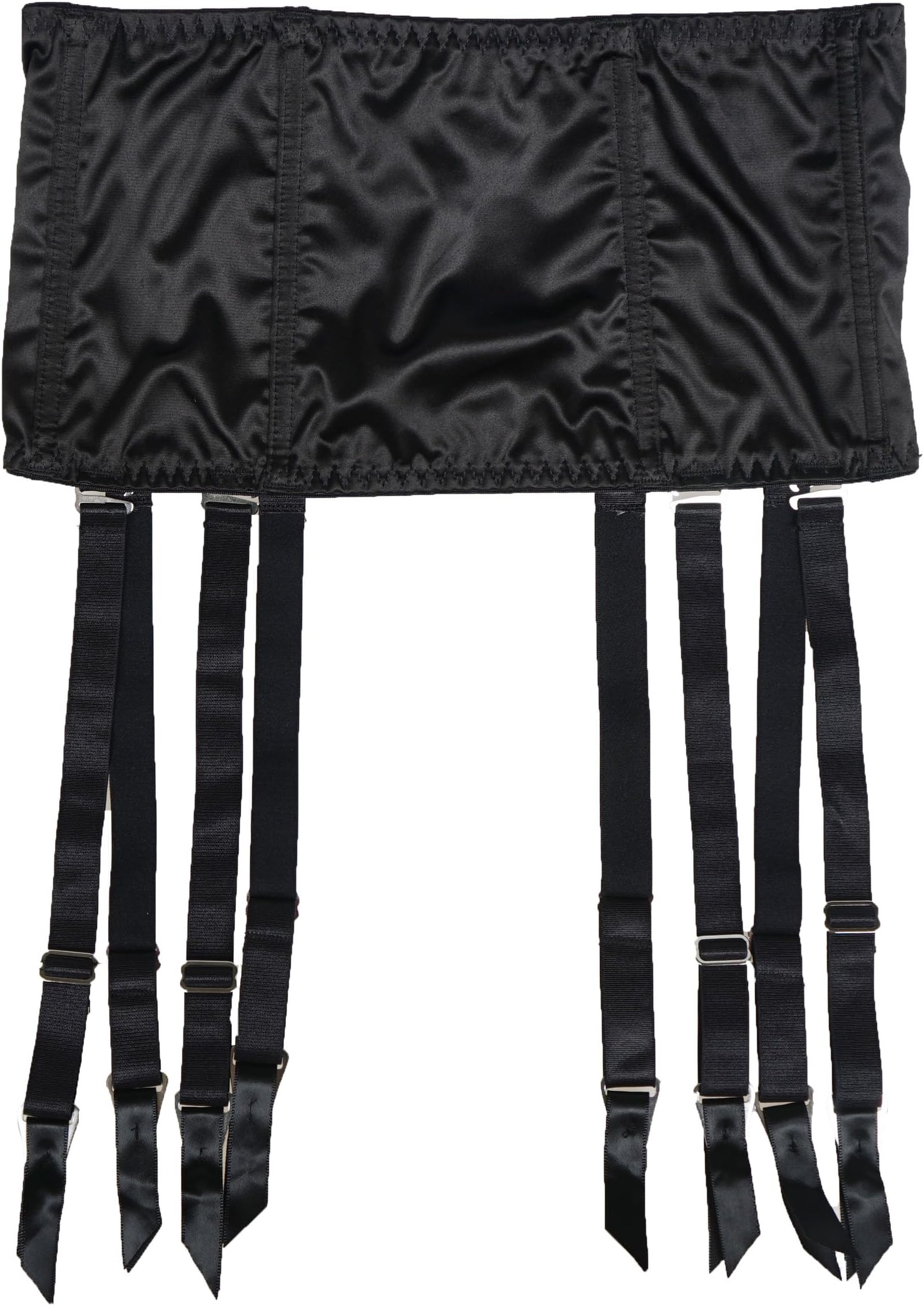 Black Stain 8 Straps Removable Metal Buckles Women Sexy Garter Belt for Stockings S5078S