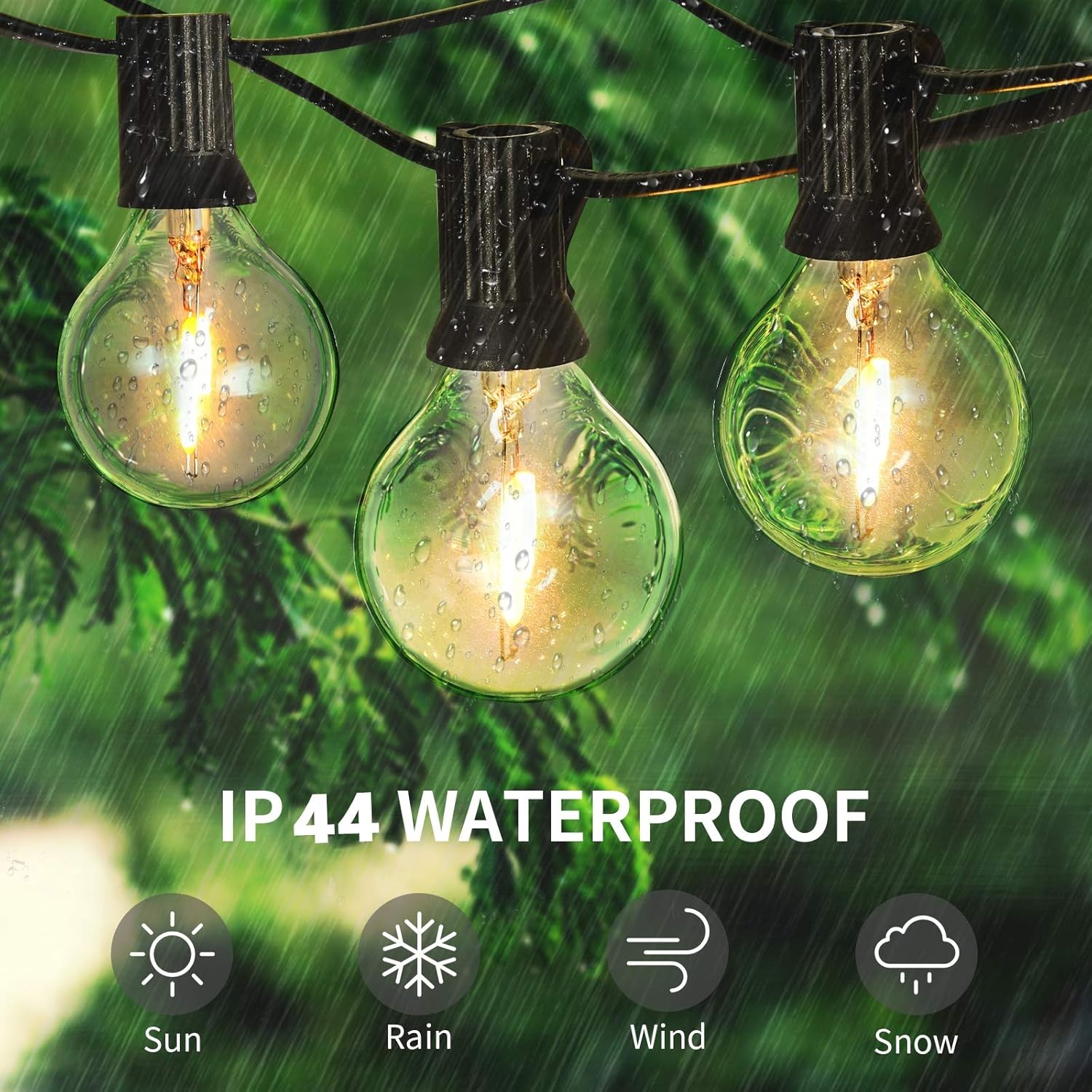 AVANLO LED Outdoor String Lights, 30FT Garden String Lights Mains Powered - Image 5