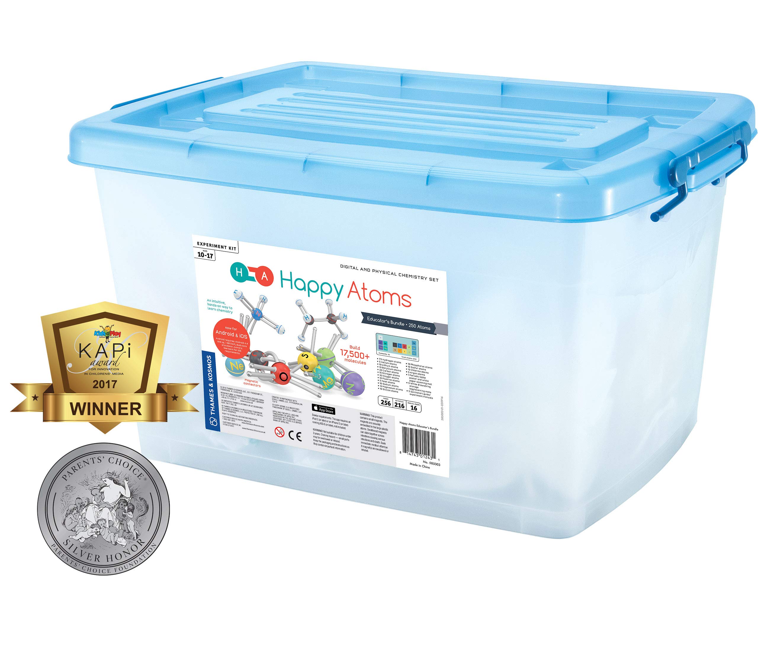 Happy Atoms Magnetic Molecular Modeling Educator Classroom Bundle | 5 Sets of 50 Atoms | Create 17, 593 Molecules | 216 Activities | Free Curriculum & App iOS, Android | Student Tested