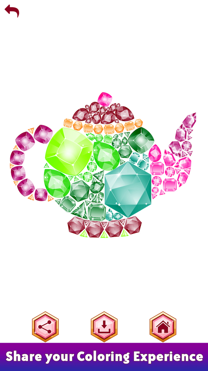 Gems Art Color by Number, Fashion Coloring Pages Apps