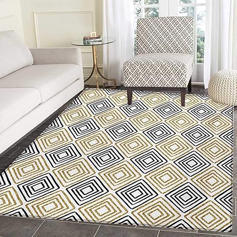 Amazon Com Modern Bath Mats Carpet Square Shaped Lines