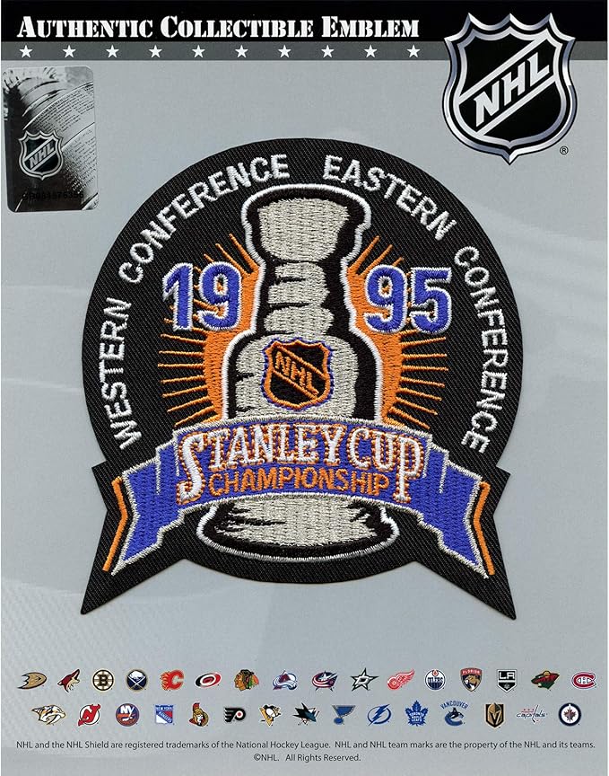 1995 NHL Stanley Cup Jersey Patch New Jersey Devils vs