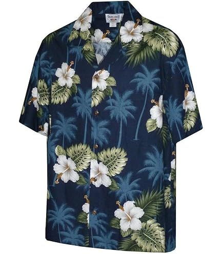 Amazon.com: Pacific Legend Plumeria Hibiscus-Hawaiian Shirts