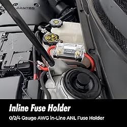 InstallGear 0/2/4 Gauge AWG in-Line ANL Fuse Holder