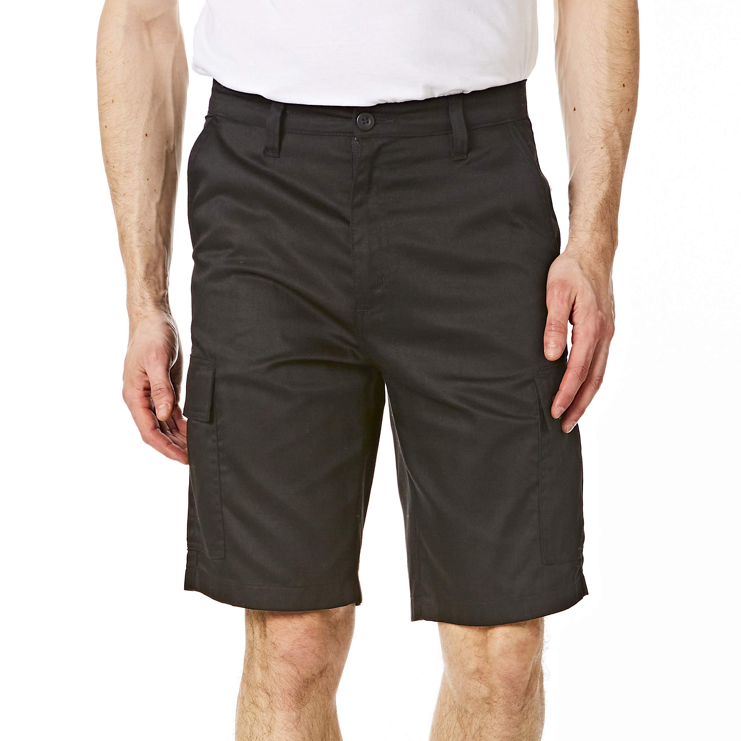 Iron Mountain IMSHO226 Mens Workwear Multi Pocket Work Classic Cargo Shorts, Black, 44W