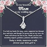Dainty Necklace for Bonus Mom/Boyfriend's Mom/Mother of the Bride/Mother of the Groom/Daughter, Wedding Gifts