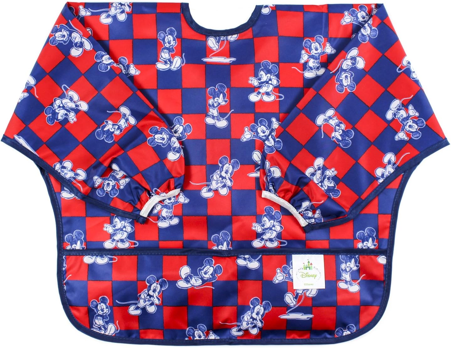 Amazon Co Jp Bumkins バンキンス ディズニー ベビー スリーブビブ 長袖 防水ビブ 6 24ヶ月 ミッキー チェッカーズ 並行輸入品 ベビー マタニティ