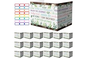 Harloon 24 Pcs Privacy Boards for Student Desk Dividers for Students Cardboard Privacy Folders Classroom Study Carrel Dividers Bulk Folder for Test Reduces Distraction(Greenery)